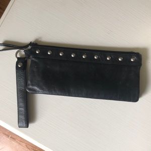 Kenneth Cole leather clutch with studs